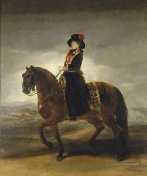  Maria Tableaux - Portrait équestre de Maria Luisa de Parme Francisco de Goya